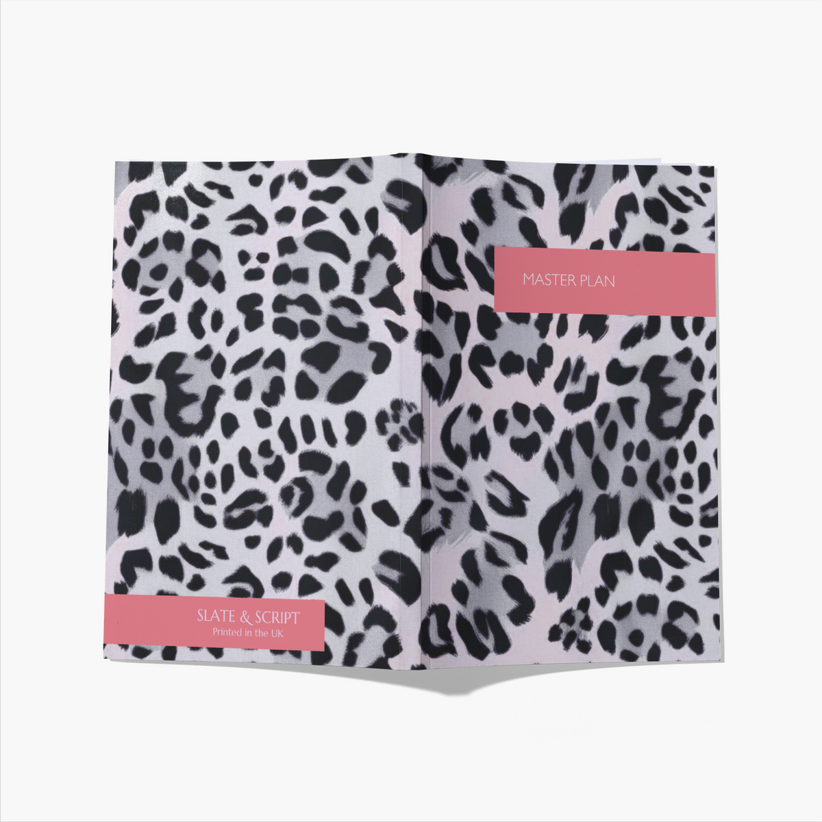 White Leopard print A5 Notebook 80 pages