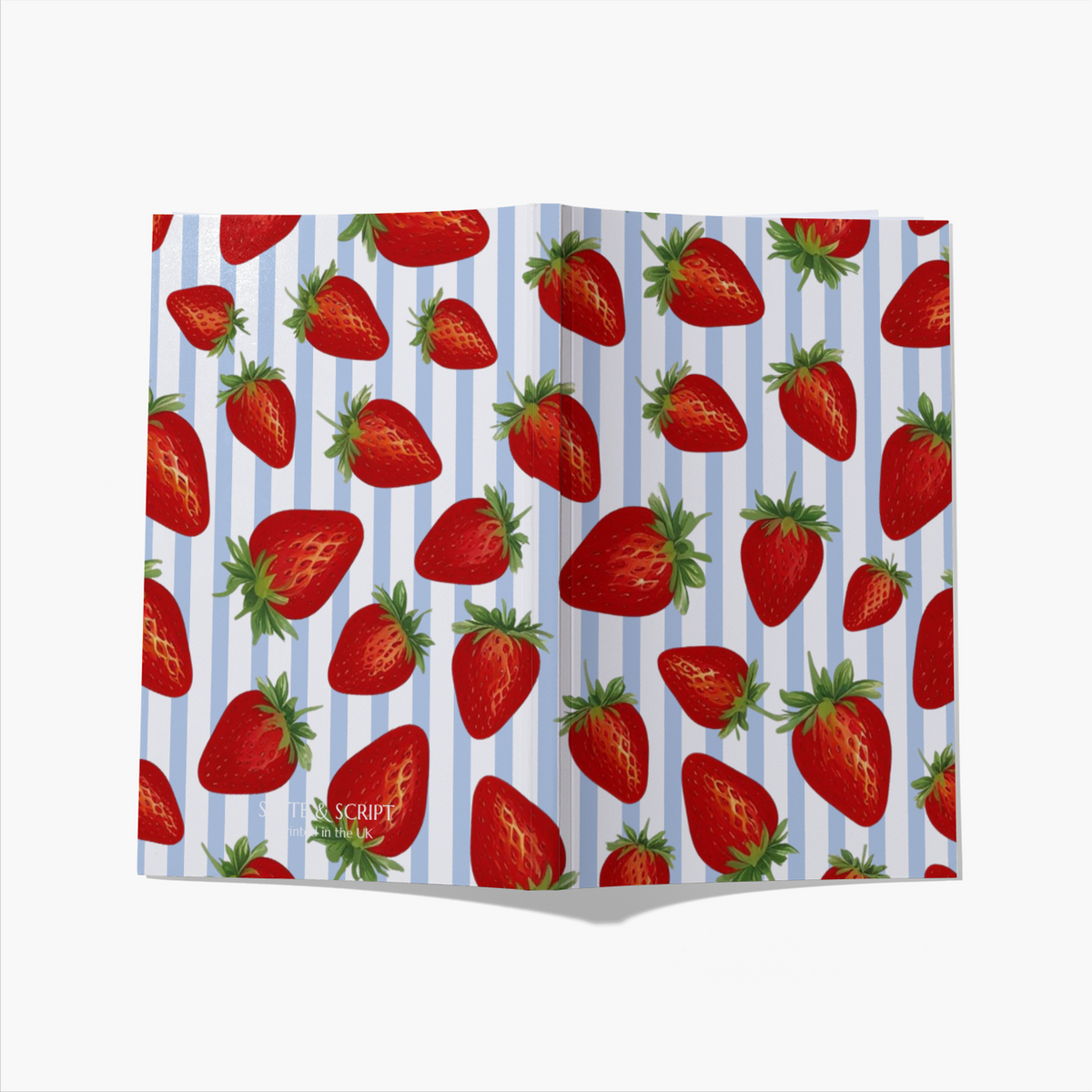 Strawberries & Stripes A5 Notebook 80 pages