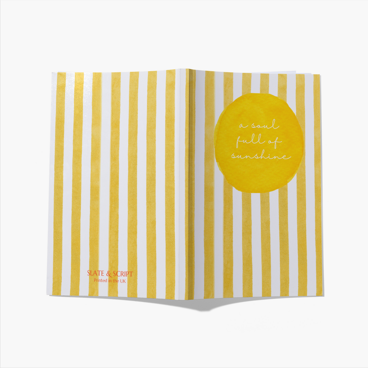 'A soul full of sunshine' Striped A5 Notebook 80 pages